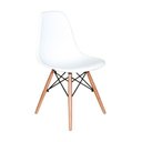 Ver imagem 2 de Conjunto 8 Cadeiras Eiffel Charles Eames Wood Base Madeira Branca.