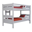 Ver imagem 3 de Beliche Topazio Solteiro Reforçada 100% MDF Vira Duas Camas com Grade de Proteção - Branco