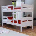 Ver imagem 1 de Beliche Topazio Solteiro Reforçada 100% MDF Vira Duas Camas com Grade de Proteção - Branco