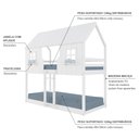 Ver imagem 2 de Beliche Montessoriano Casinha Encantada Madeira Maciça Branco | Housin