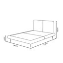 Ver imagem 4 de Cama Queen Amsterdã com Cabeceira Estofada Design Moderno Tecido Linho Cinza