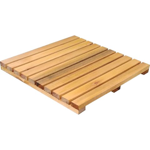 Deck de Madeira Modular 50x50 Cm com Pintura Neonx:verniz Natural Uv