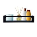 Ver imagem 4 de Prateleira para Colocar Livros Infantis Estante Livreiro de Parede Mdf Preto 4un 55cm