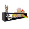 Prateleira para Colocar Livros Infantis Estante Livreiro de Parede Mdf Preto 4un 55cm - 3