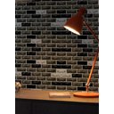 Ver imagem 1 de Papel de Parede Concreto 34 - Tijolos Pretos-60x300cm