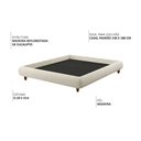 Ver imagem 3 de Cama Casal Base Box Pés Madeira 156cm Nami Bouclé Off White - Nexta Casa