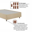 Ver imagem 7 de Cama Box Casal Estofada em Madeira Maciça Base Reforçada Santorini Espresso Móveis Bege/Veludo