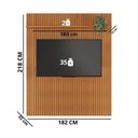 Ver imagem 2 de Painel para Tv Ripado Riso 65 Polegadas Jcm Movelaria Cinamomo 1,82m