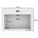 Ver mais imagens de Conjunto Para Banheiro Gabinete Suspenso 60cm Com Cuba E Espelho Anne B06 Barrique - Lyam Decor