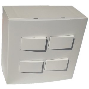 Caixa 4x4 Versatil Sobrepor Branco - 4x4" 4 Interruptor Simples Separados