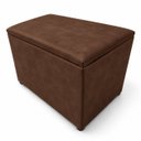 Ver imagem 7 de Puff Baú Banqueta Retangular Organizar e Decorar 55cm Marrom Suede