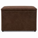 Ver imagem 6 de Puff Baú Banqueta Retangular Organizar e Decorar 55cm Marrom Suede