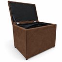 Ver imagem 4 de Puff Baú Banqueta Retangular Organizar e Decorar 55cm Marrom Suede
