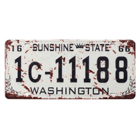 Placa de Carro Decor em Madeira State Route - Washington