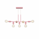 Ver imagem 1 de Pendente Rubis Aluminio Teto e27 7 Luzes Lumini Lab - Rosa Bebê
