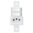 Ver imagem 1 de Interruptor Duplo + Tomada 2p+t 20a 250v sem Placa Modular