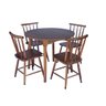 Jogo de Jantar Colonial Brisa Mesa 90 Cm + 04 Cadeiras Imbuia Rustico - 5