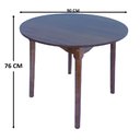 Ver imagem 7 de Jogo de Jantar Colonial Brisa Mesa 90 Cm + 04 Cadeiras Imbuia Rustico