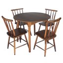 Ver imagem 6 de Jogo de Jantar Colonial Brisa Mesa 90 Cm + 04 Cadeiras Imbuia Rustico