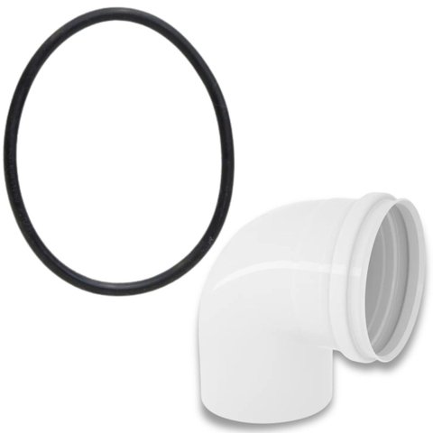 Joelho 90º Esgoto 100mm Pvc + Anel de Vedação Dn100