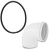 Joelho 90º Esgoto 100mm Pvc + Anel de Vedação Dn100 - 1