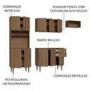 Ver imagem 4 de Armário de Cozinha Compacta 235cm Rustic Gourmet Madesa 02 Rustic