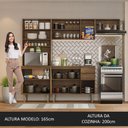 Ver imagem 3 de Armário de Cozinha Compacta 235cm Rustic Gourmet Madesa 02 Rustic