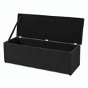 Ver imagem 3 de Calçadeira Recamier Baú 158cm para Cama Queen Paris Vilajo:Suede Preto