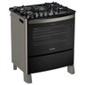 Fogão Esmaltec Esmeralda 5b Inox Timer Grill Elétrico - 1