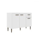 Ver imagem 1 de Balcão de Cozinha para Pia 120 Cm 3 Portas 1 Gaveta Branco - Decibal