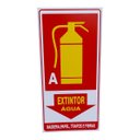 Ver imagem 1 de Placa de Sinalização Extintor Agua a 15x30 Madeira Papel