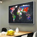 Ver imagem 7 de Quadro Mapa Mundi Bandeiras:120x80 cm/BRANCA