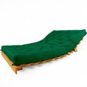 Ver imagem 3 de Sofá Cama Casal Futon Tokio Verde Bandeira Madeira Maciça Mel