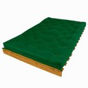 Ver imagem 4 de Sofá Cama Casal Futon Tokio Verde Bandeira Madeira Maciça Mel