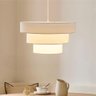 Lustre Luminária Pendente Vivare Pe-4108-br Cúpula em Tecido Ideal para Quarto Sala de Jantar - 3