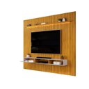 Ver imagem 6 de Painel Ripado para TV até 75 Polegadas com LED MDF 275cmx240cm Trento Marrom Cedro/Bali