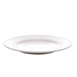 Jogo 4 Pratos Raso de Porcelana New Bone Pearl Branco 27cm - Lyor - 5