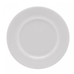 Jogo 4 Pratos Raso de Porcelana New Bone Pearl Branco 27cm - Lyor - 4