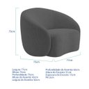 Ver imagem 4 de Kit Divã Recamier Orgânico França 250cm Lado Direito e Poltrona Amore Linho