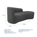 Ver imagem 3 de Kit Divã Recamier Orgânico França 250cm Lado Direito e Poltrona Amore Linho