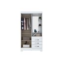 Ver imagem 4 de Guarda Roupa 2 Portas 3 Gavetas C/ 1 Espelho e Pés Briz B64 Branco - Henn