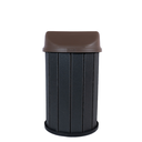 Ver imagem 3 de Lixeira Madeira Plástica 100 Litros - 70 Cm:cinza/marrom
