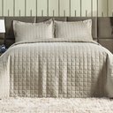 Ver imagem 2 de Cobre Leito King 2 Porta Travesseiros 300 Fios Basic Bege