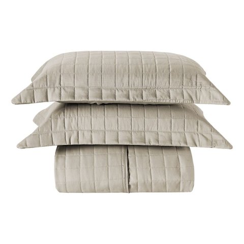 Cobre Leito King 2 Porta Travesseiros 300 Fios Basic Bege