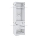 Ver imagem 4 de MÓDULO CLOSET COM GAVETEIRO E PRATELEIRAS M429.B (CLOSET LOJA) MUNDI MOVEIS