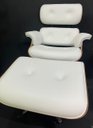Ver imagem 5 de Poltrona Charles Eames com Puff - Couro Branco L Pau-Ferro