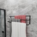 Ver imagem 2 de Toalheiro Triplo Parede 60cm Preto - Big House Shop