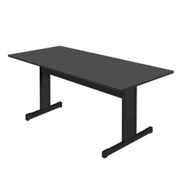 Mesa para Escritório 2000 Retan Preto Onix - 1