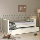 Ver imagem 2 de Cama Babá Tutto New com Auxiliar e Capitonê Off White - Matic Móveis
