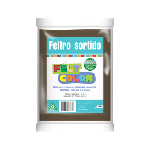 Feltro Feltcolor Liso Camurça - 70cm X 50cm